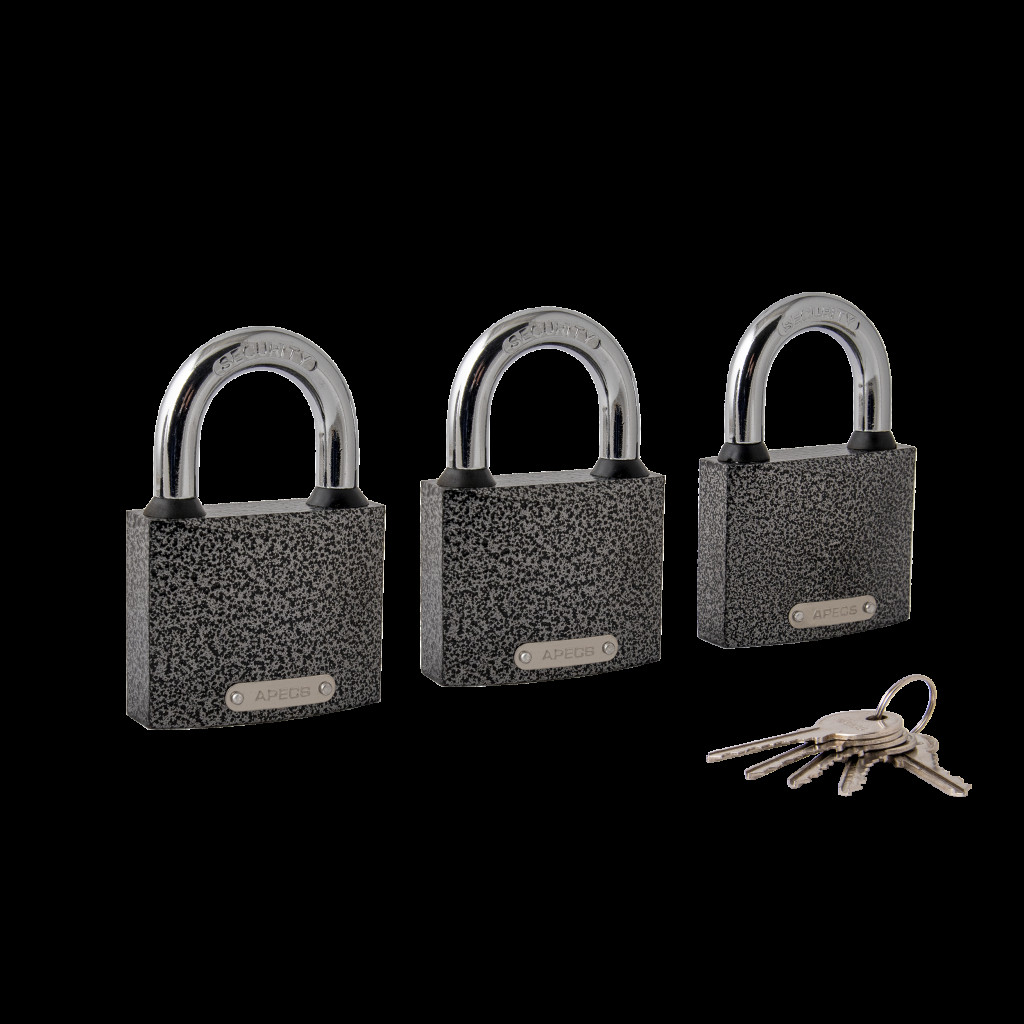 Замки навесные Apecs PD-01-63 (3Locks+5Keys)